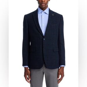 NWT John Varvatos Textured Plaid Checkered Bleecker Sport Coat Blazer